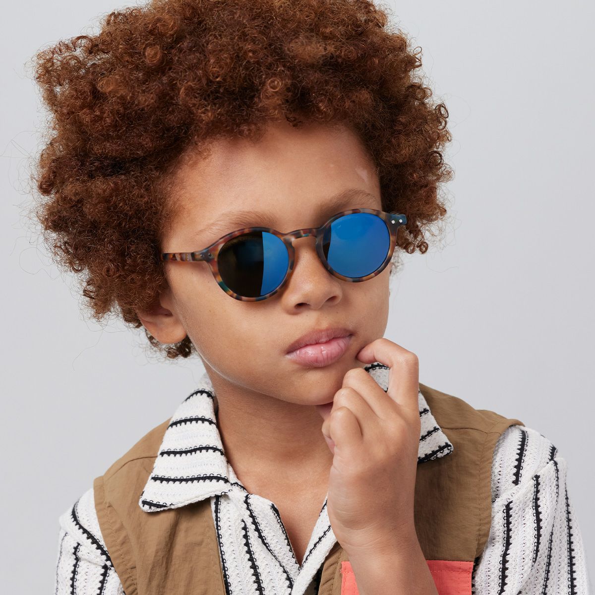 JUNIOR SUN＃dblue tortoise(mirror lenses)