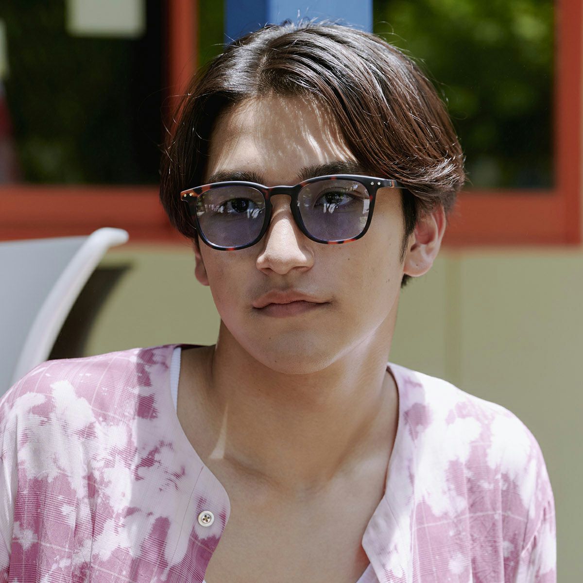 SUN LIGHTCOLOR #ETortoise(Light blue lenses)